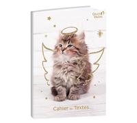 QUO VADIS - 1 Cahier de Textes Mes Potes à Pattes - Visuel Chaton et Ailes - Dimension : 15 x 21 cm