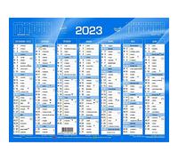 Quo Vadis - 1 Calendrier De Banque Bleu 43x34 cm - Janv. à Déc. 2020