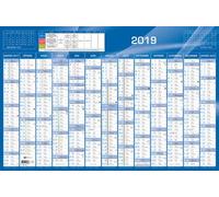 Calendrier de banque 2025 Quo Vadis - 13 mois - Bleu - 65 x 43 cm