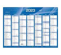 Calendrier de banque 2025 Quo Vadis - 14 mois - Bleu - 18 x 13,5 cm