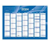 QUO VADIS - 1 Calendrier de Banque Bleu - Année 2025-55x40,5 cm carton rigide
