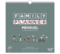 Quo Vadis - 1 Calendrier Mural Mensuel Family Planner 16 mois : Septembre 2026 à Décembre 2027 - Dimension 30 x 30 cm