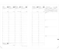 Quo Vadis - 1 Recharge Pour Agenda Semainier Ministre - Décembre 2025 à Décembre 2026 - Format 16 x 24 cm - Reliure Cousue