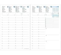 Quo Vadis - 1 Recharge Pour Agenda Universitaire Semainier Ecologique - Format : 10 x 15 cm - Août 2026 à Août 2027 - Edition Multilingue 6 langues