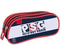 QUO VADIS - 1 Trousse FOURRE-Tout 2 Compartiments PSG - 23 x 10 cm - Visuel Bandeau Blanc