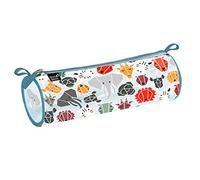 Quo Vadis - 1 Trousse Fourre Tout Ronde - Animascot - 1 Compartiment - 23 x 8 cm - 2 Visuels Possibles