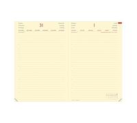 Quo Vadis 377008Q - Agenda 12 mois DAILY 24 ENE - DIC 24 Multilingue 1 jour page A5+ - 16 x 24 cm MARQUE Marrón