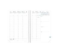 QUO VADIS - 683055Q - Ligne : Ministre Spirale - Agenda intérieur de bureau annuel 2023, hebdomadaire, 13 mois, décembre-décembre, 16 x 24 cm, papier blanc, italien
