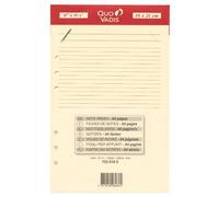 Quo Vadis - Accessoires de TIMER - Recharge FICHES NOTES pour TIMER 21 - Papier ivoire Clairefontaine - Format 15x21cm