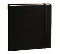 Quo Vadis - Agenda - 2025 - Exécutif Prestige - Semainier Planning - Multilingue - Silk - Noir - 13 mois de décembre à décembre - 16x16 cm - Papier Clairefontaine ivoire - Fabrication française