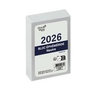 Quo Vadis - Agenda - 2026 - Bloc Ephémeride Neutre - Journalier - Français - Classic - 12 mois de janvier à décembre - 6,5x9,7 cm - Fabrication française