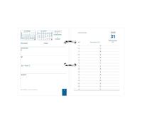 Quo Vadis - Agenda - 2026 - Bloc Planing - Journalier - Français - Classic - 12 mois de janvier à décembre - 11,5x14,5 cm - Papier Clairefontaine blanc - Fabrication française