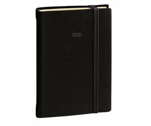 Quo Vadis - Agenda - 2026 - Daily 17 - Journalier - Multilingue - Silk - Noir - 12 mois de janvier à décembre - 12x17 cm - Papier Clairefontaine ivoire - Fabrication française