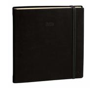 Quo Vadis - Agenda - 2026 - Exécutif Prestige - Semainier Planning - Multilingue - Silk - Noir - 13 mois de décembre à décembre - 16x16 cm - Papier Clairefontaine ivoire - Fabrication française