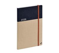 Quo Vadis - Agenda - 2026 - Ministre Recyclé - Semainier Planning - Multilingue - Bleu - 13 mois de décembre à décembre - 16x24 cm - Papier Clairefontaine recyclé - Fabrication française