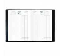 Quo Vadis - Agenda - 2026 - Recettes/Dépenses - Journalier - Français - Vanolin - Noir - 12 mois de janvier à décembre - 13x21 cm - Papier Clairefontaine blanc - Fabrication française