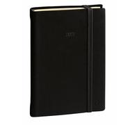 Quo Vadis Agenda de poche semainier Affaires Fas Silk - 10 x 15 cm - Noir fermeture élastique - 2027
