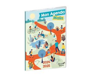 Quo Vadis - Agenda année scolaire - 2025-2026 - Mon Agenda Malin - Français - Multicolore - 21x29,7 cm - Papier Clairefontaine blanc - Fabrication française