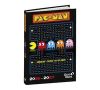Quo Vadis - Agenda année scolaire - 2026-2027 - Eurotextagenda - Journalier - Multilingue - Pac man - Ghost - 12 mois de août à juillet - 12x17 cm - Papier Clairefontaine blanc - Fabrication française