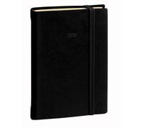 Quo Vadis Agenda de poche semainier Affaires Fas Silk - 10 x 15 cm - Noir fermeture élastique - 2026