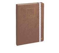 Quo Vadis - Agenda perpétuel - Infinite - Français - Life Journal - Marron - Perpétuel - 15x21 cm - Papier Clairefontaine blanc - Fabrication française