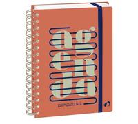 Quo Vadis - Agenda perpétuel - Spiralé - Semainier Horizontal - Français - Eterny - Graphic - Perpétuel - 15x21 cm - Papier Clairefontaine blanc - Fabrication française