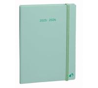 Quo Vadis Agenda Plan Note 16 mois 2025-2026 Semainier Notes Multilingue Vert clair 15x21 cm