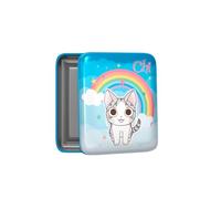 Quo Vadis Boîte métal Chi arc en ciel multi chat 8x10x2,5 cm