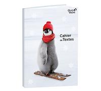 Quo Vadis - Cahier de textes - Français - Mes potes à pattes mignons - Multicolore - Journalier - 15x21 cm - Papier Clairefontaine blanc - Fabrication française - Visuel pingouin
