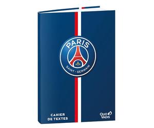 Quo Vadis - Cahier de textes - Français - PSG - Multicolore - Journalier - 15x21 cm - Papier Clairefontaine blanc - Fabrication française - Visuel logo