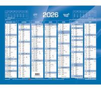 Quo Vadis - Calendrier De Banque Bleu 43x34 cm Année 2026 - 43 x 34 cm carton rigide