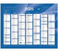 Calendrier de banque 2025 Quo Vadis - 14 mois - Bleu - 27 x 21 cm