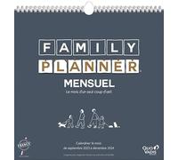 Quo Vadis - Calendrier familial à feuillets - Spiralé - 2025-2026 - Français - Family Planner - 16 mois de septembre à décembre - 30x30 cm