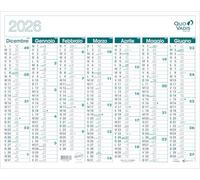 Quo Vadis - Calendrier mural - 2026 - Italien - Classic - 14 mois de décembre à janvier - 43x33,5 cm - Papier Clairefontaine blanc - Fabrication française