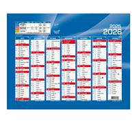 Quo Vadis Calendrier mural annuel Rentrée des classes 7 mois par face - 27 x 21 cm - 2025/2026
