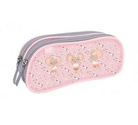 Quo Vadis - Collection : ANIMASCOT - TROUSSE SCOLAIRE - 2 grands compartiments pour ranger stylos, crayons et feutres - Format 10x23x07 cm - Visuel Souris