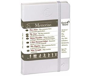 Quo Vadis - Collection : Carnet thématique avec rubriques indexées - Memoriae MES JOIES - Papier Ivoire Calirefontaine - Fermeture avec élastique - Format 10x15cm