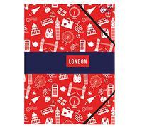 Quo Vadis - Collection : Cities - CHEMISE A ELASTIQUE - Format 24x32 cm idéale pour le rangement de documents A4 - Avec élastiques et rabats pour un stockage sécurisé - Life