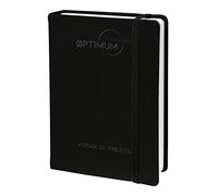 Quo Vadis - Collection : Optimum - CARNET 21 PROJETS - Pour la gestion de projets - Papier blanc Clairefontaine - Fermeture avec élastique - Couverture rigide - Format 15x21cm - Noir