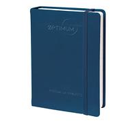 Quo Vadis - Collection : Optimum - CARNET 21 PROJETS - Pour la gestion de projets - Papier blanc Clairefontaine - Fermeture avec élastique - Couverture rigide - Format 15x21cm - Bleu Marine