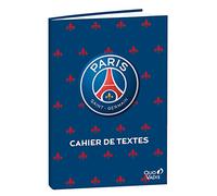 Quo Vadis - Collection : PSG - CAHIER DE TEXTES - Format : 15x21 cm - Papier blanc Clairefontaine pour une écriture fluide - Réglure Séyès (grands carreaux) - Onglets journaliers - Ecusson
