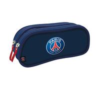 Quo Vadis - Collection : PSG - TROUSSE SCOLAIRE - 2 compartiments pour ranger stylos et feutres - Matière et zip résistants - Fromat 10x23x07cm - Logo