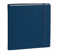 Quo Vadis - Collection : Silk Exécutif Prestige avec élastique - Agenda Civil - Semainier - Format : 16x16cm - Coloris : Bleu Marine - Année : 2025