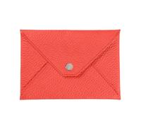 Quo Vadis - Enveloppe papiers identité - Camargue - Corail - 14x9,5 cm - Cuir pleine fleur de taurillon