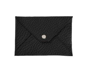 Quo Vadis - Enveloppe papiers identité - Camargue - Noir - 14x9,5 cm - Cuir pleine fleur de taurillon