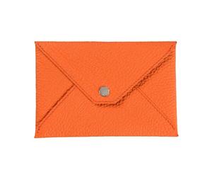 Quo Vadis - Enveloppe papiers identité - Camargue - Orange - 14x9,5 cm - Cuir pleine fleur de taurillon
