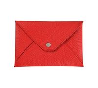 Quo Vadis - Enveloppe papiers identité - Camargue - Rouge - 14x9,5 cm - Cuir pleine fleur de taurillon