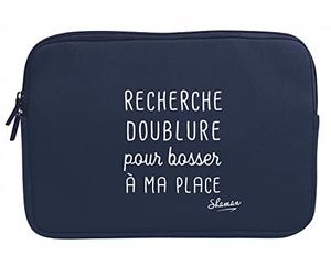 Quo Vadis - Housse ordinateur - Shaman - Bleu - 34x23,5x2,5 cm - Toile (polyester) - 2 compartiment(s)