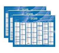 Quo Vadis Lot De 3 Calendriers De Banque Format 135 X 180 Mm Bleu