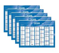 Quo Vadis Lot De 5 Calendriers De Banque Format 135 X 180 Mm Bleu